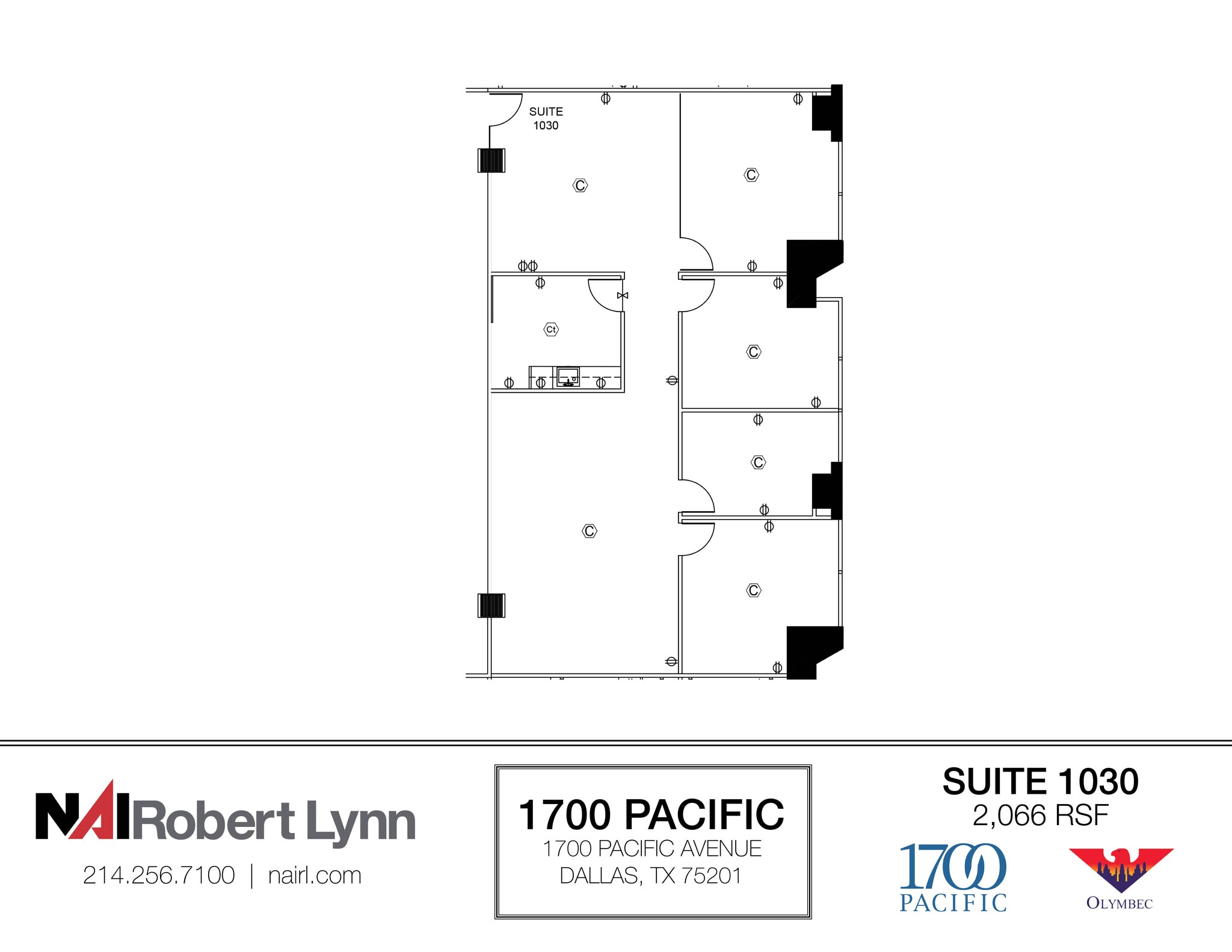 1700 Pacific Ave, Dallas, TX to rent Floor Plan- Image 1 of 1