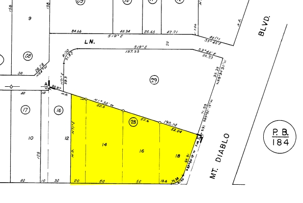 1556 Mt Diablo Blvd, Walnut Creek, CA for sale - Plat Map - Image 1 of 1