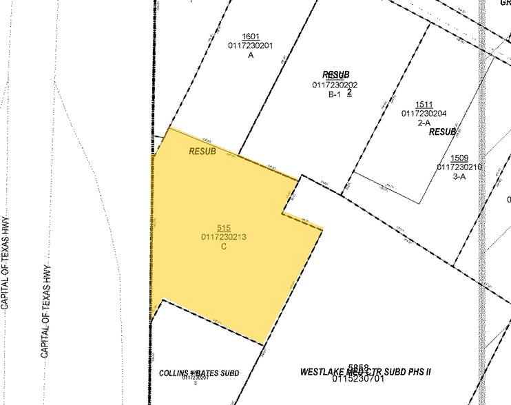 515 S Capital of Texas Hwy, West Lake Hills, TX for sale - Plat Map - Image 2 of 7