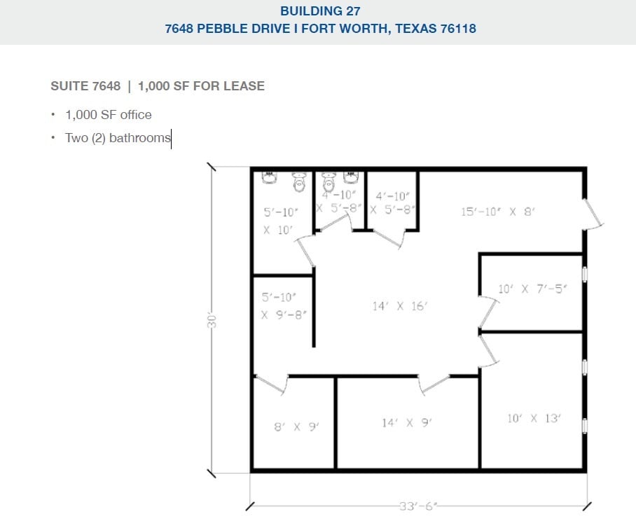 2501-2519 Gravel Dr, Fort Worth, TX to rent Floor Plan- Image 1 of 1