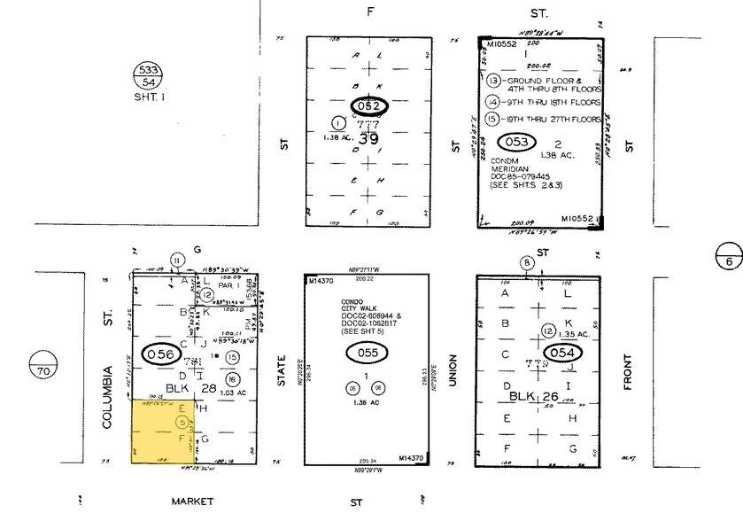 448 W Market St, San Diego, CA for rent - Plat Map - Image 2 of 25