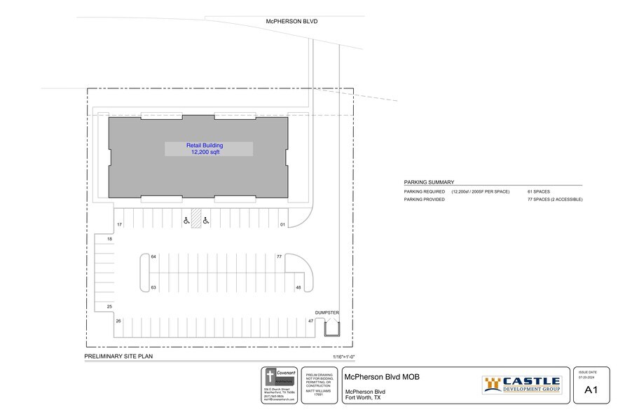 SWQ McPherson Blvd, Fort Worth, TX for sale - Site Plan - Image 2 of 3