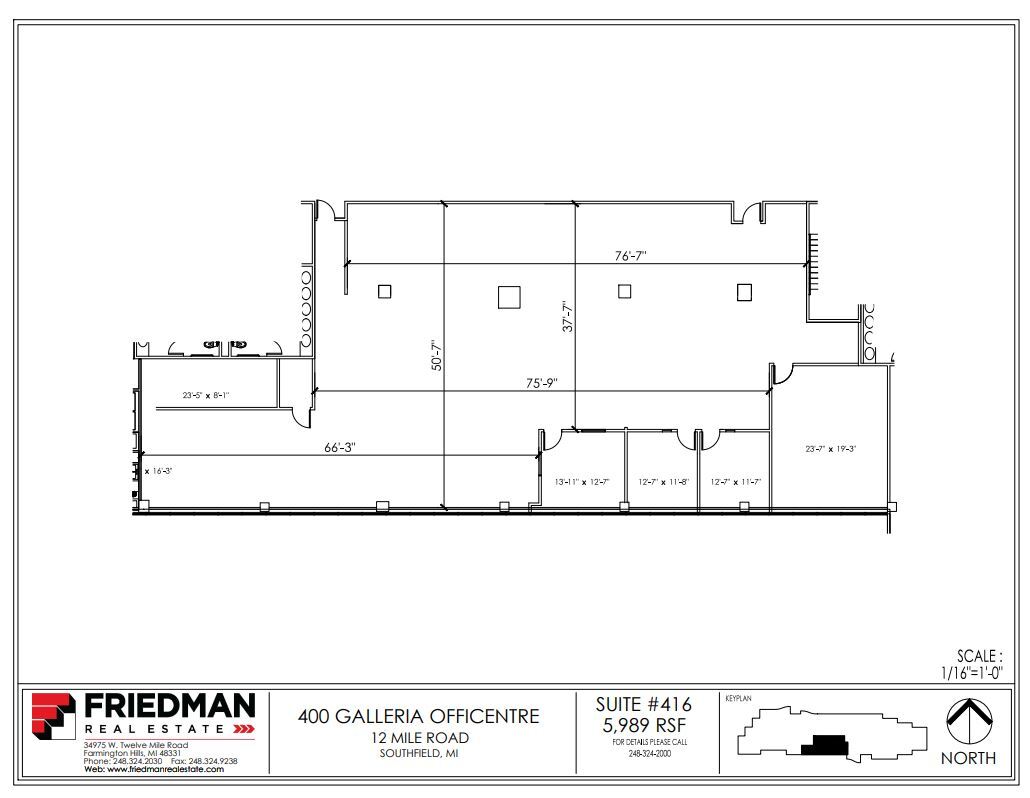 300 Galleria Officentre, Southfield, MI to rent Floor Plan- Image 1 of 2