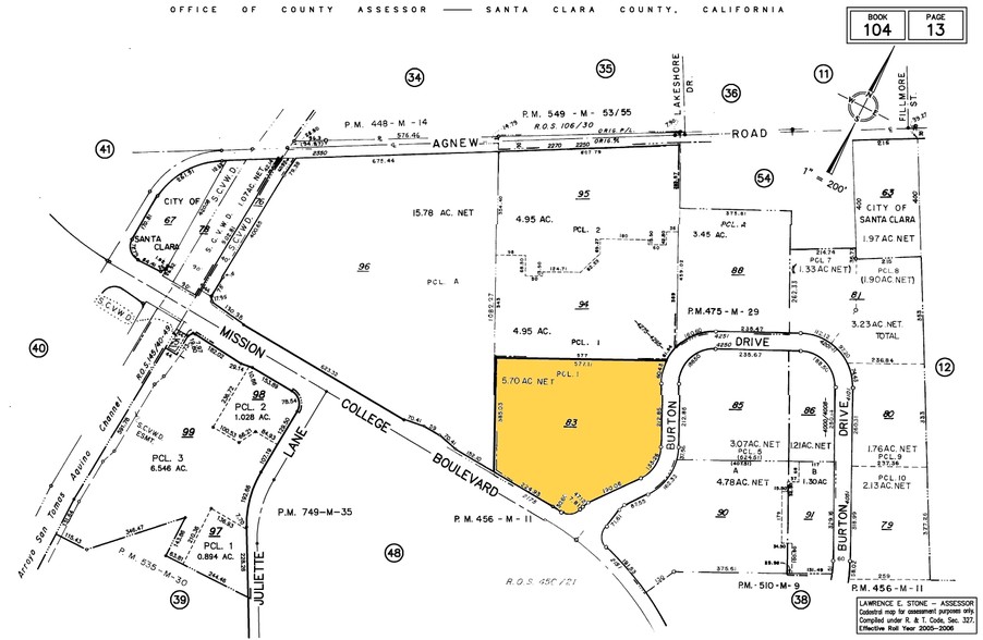 2175 Mission College Blvd, Santa Clara, CA for rent - Plat Map - Image 2 of 6