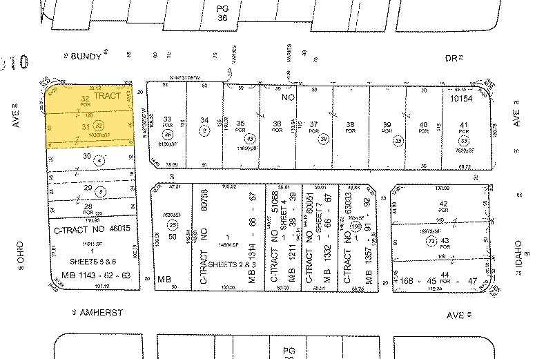 1519-1525 S Bundy Dr, Los Angeles, CA for rent - Plat Map - Image 2 of 6