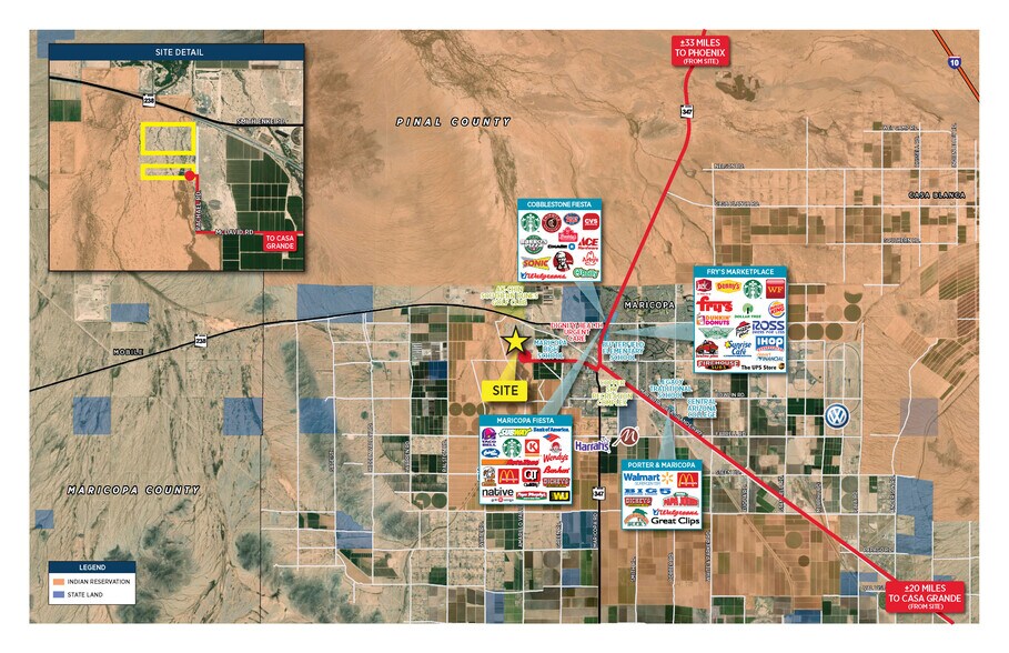 Highway 347 & Highway 238 Maricopa, Maricopa, AZ for sale - Aerial - Image 1 of 2