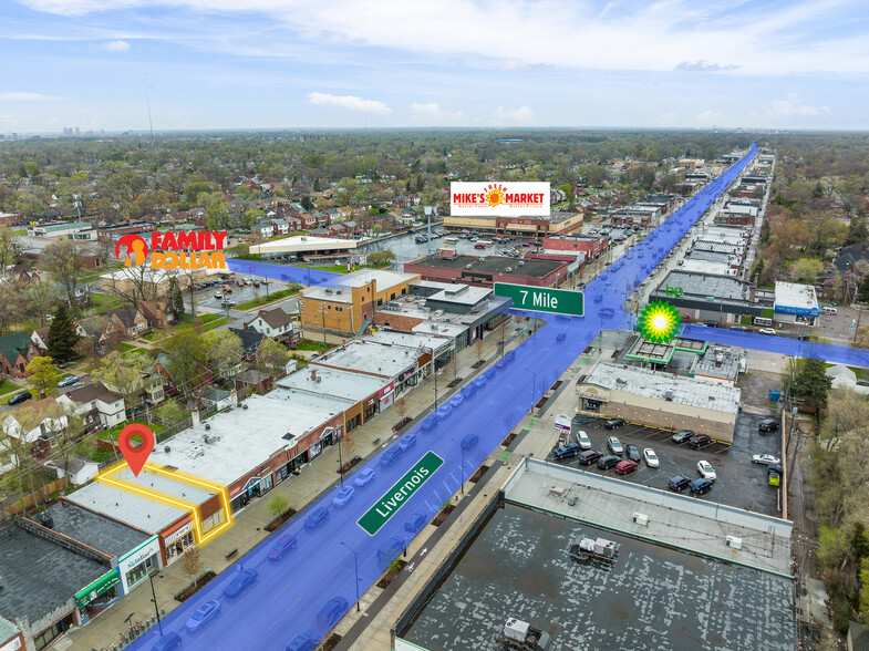 18955-18957 Livernois Ave, Detroit, MI for rent - Aerial - Image 2 of 3