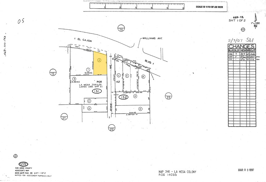 7393 El Cajon Blvd, La Mesa, CA for sale - Plat Map - Image 1 of 1