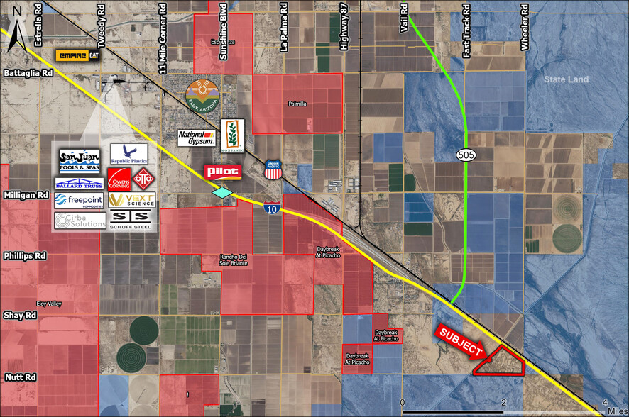 Interstate 10, Eloy, AZ for sale - Aerial - Image 2 of 4