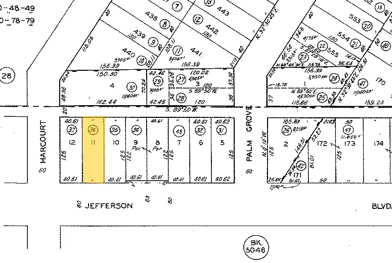 4851-4853 W Jefferson Blvd, Los Angeles, CA for rent - Plat Map - Image 3 of 9