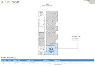 7590 Fay Ave, La Jolla, CA to rent Floor Plan- Image 1 of 1