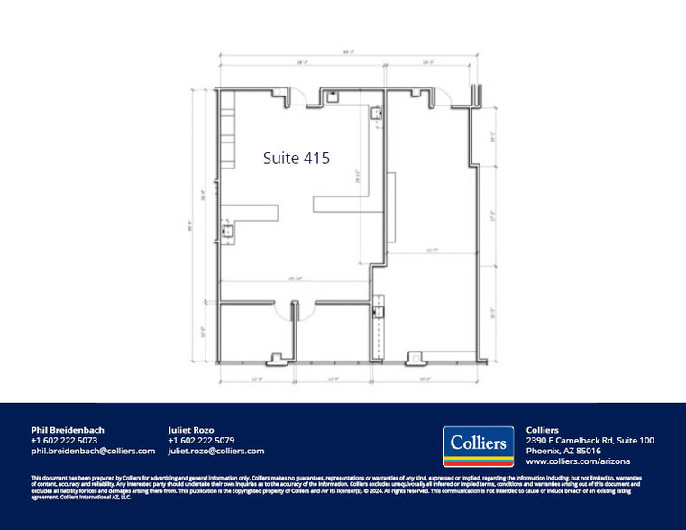 2222 E Highland Ave, Phoenix, AZ for rent - Floor Plan - Image 1 of 11