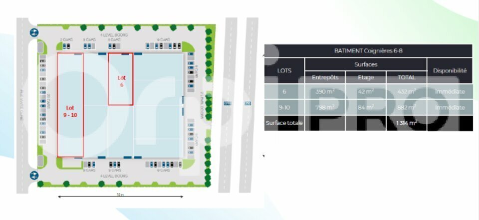 Light Industrial in Coignieres to rent Site Plan- Image 1 of 5