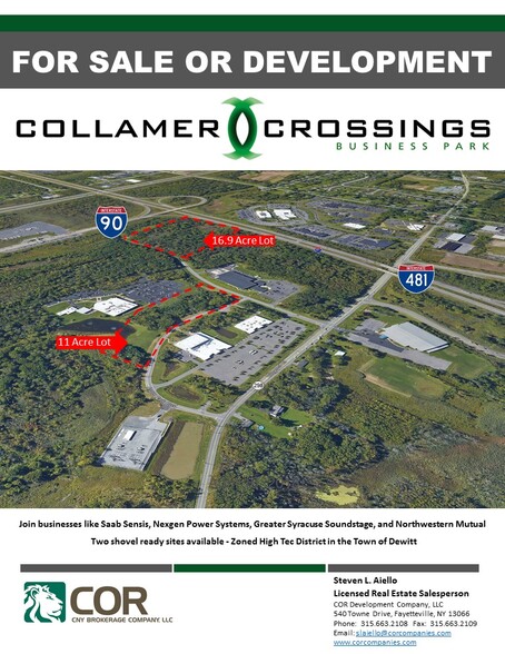 Collamer Crossings, East Syracuse, NY for sale - Aerial - Image 1 of 27