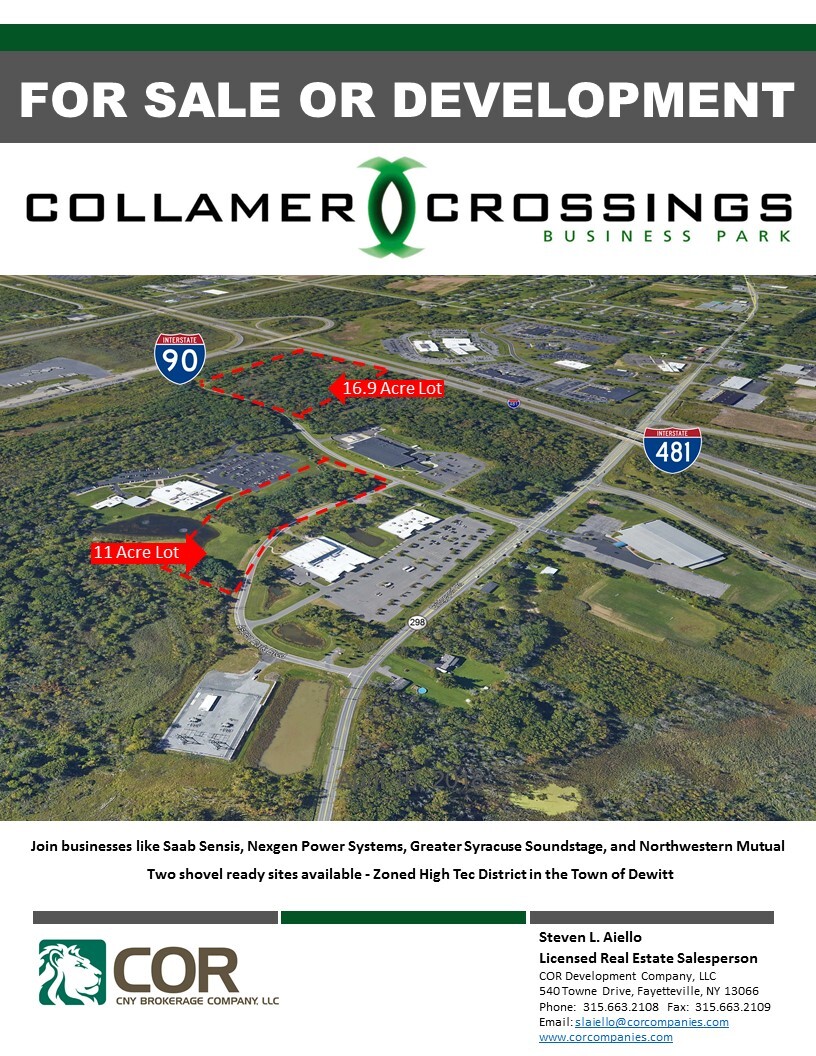 Collamer Crossings, East Syracuse, NY for sale Aerial- Image 1 of 28