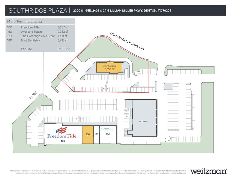 NWC IH-35 E & Loop 288, Denton, TX for rent - Site Plan - Image 2 of 4