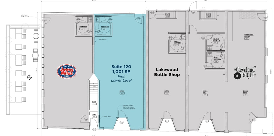 16300-16306 Detroit Ave, Cleveland, OH to rent Floor Plan- Image 1 of 2