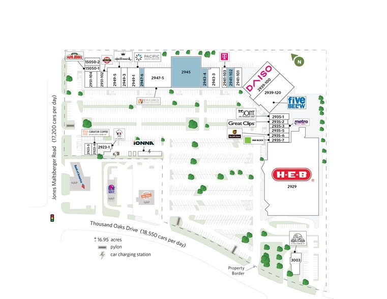 2929-2951 Thousand Oaks Dr, San Antonio, TX to rent - Site Plan - Image 2 of 37