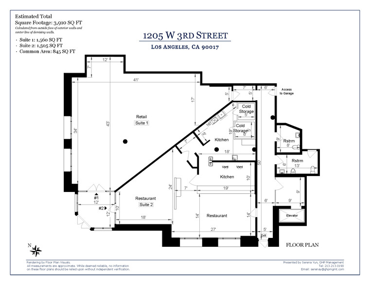 1221 W 3rd St, Los Angeles, CA for rent - Floor Plan - Image 3 of 3