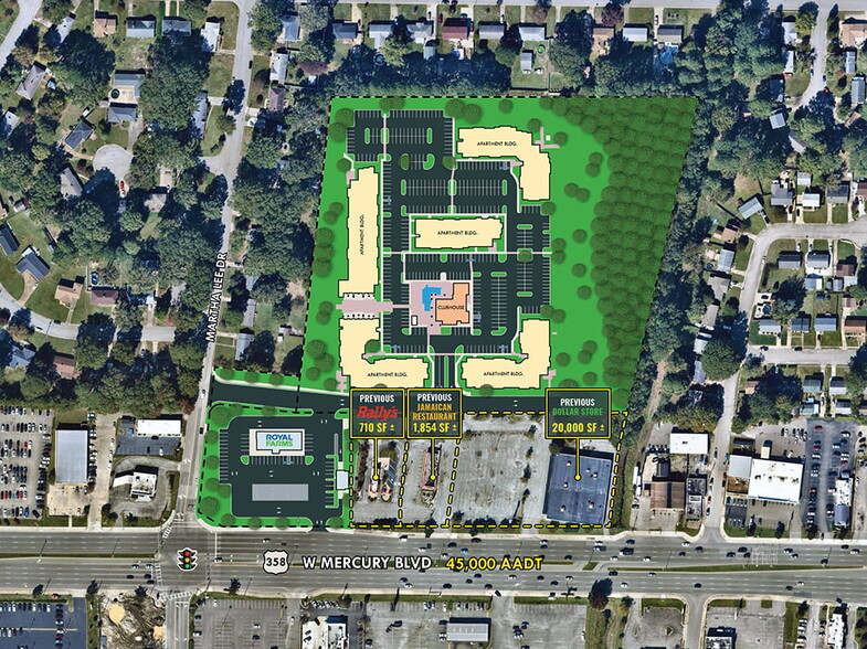 4004-4006 W Mercury Blvd, Hampton, VA for rent - Site Plan - Image 2 of 6