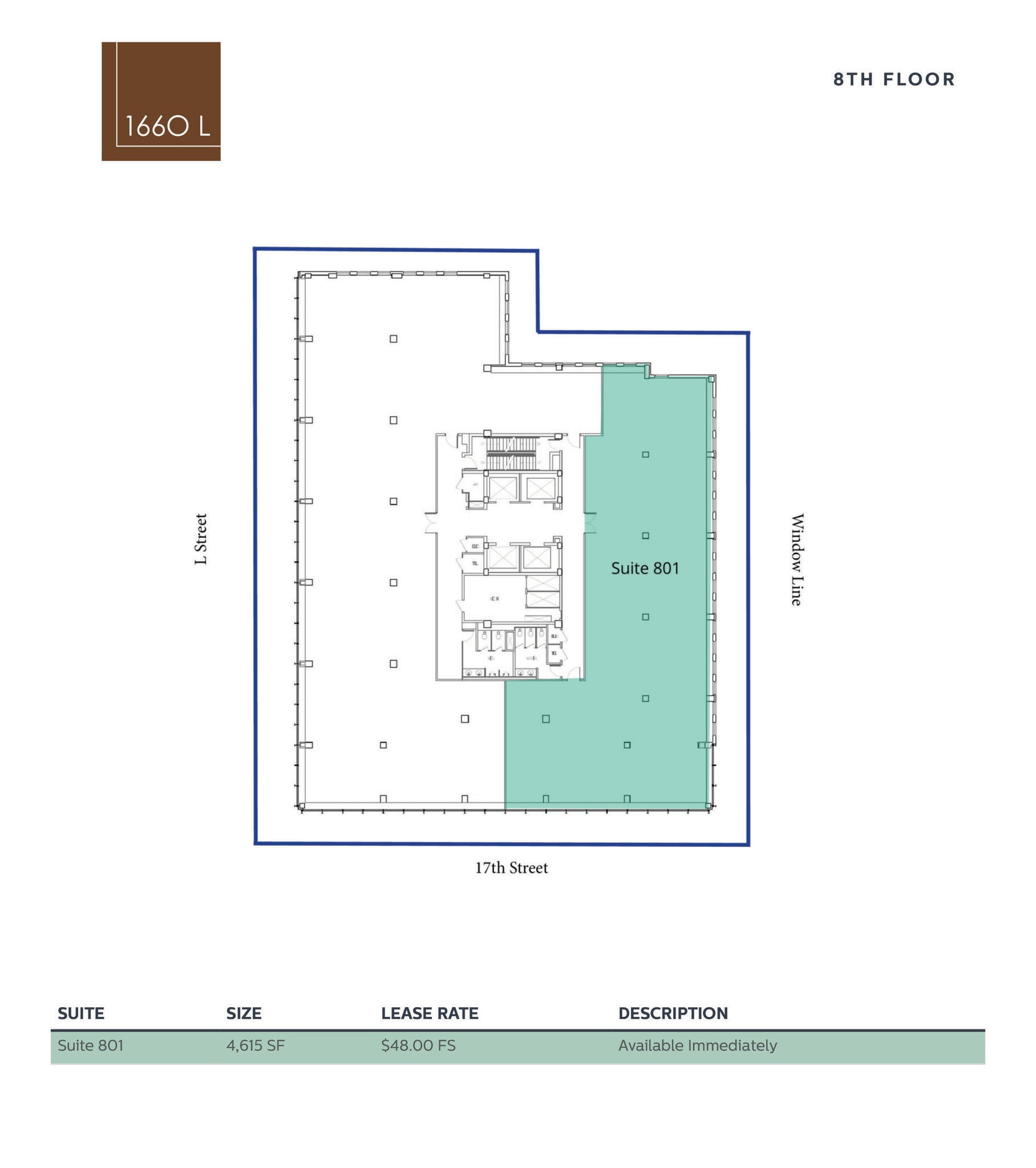 1660 L St NW, Washington, DC to rent Floor Plan- Image 1 of 2