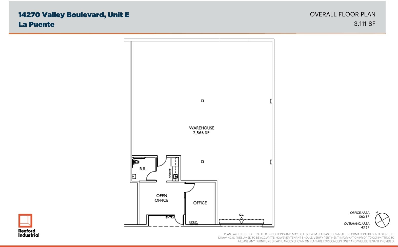 14278 Valley Blvd, City Of Industry, CA to rent Floor Plan- Image 1 of 1