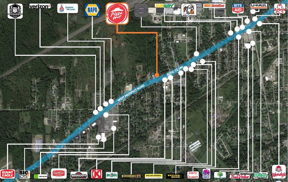 1951 W Prospect Rd, Ashtabula, OH for sale - Aerial - Image 2 of 9