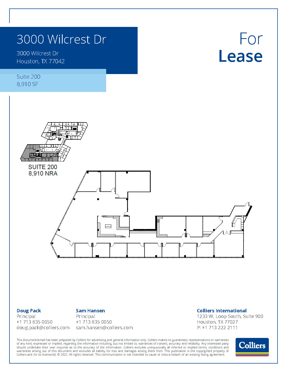 3000 Wilcrest Dr, Houston, TX for rent Floor Plan- Image 1 of 2