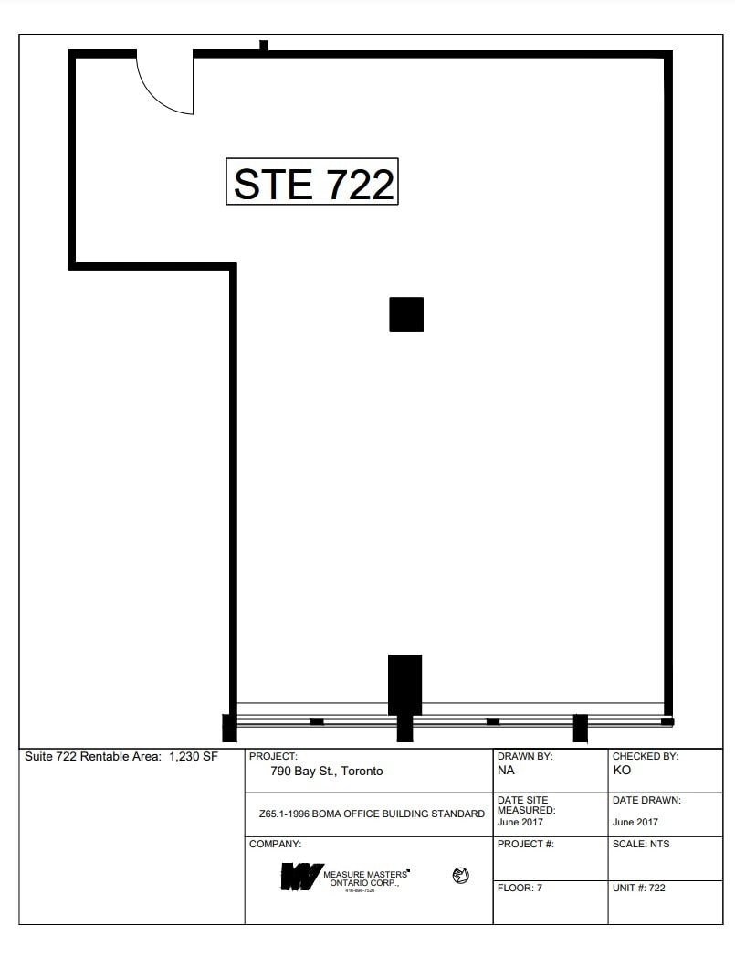 790 Bay St, Toronto, ON to rent Floor Plan- Image 1 of 1