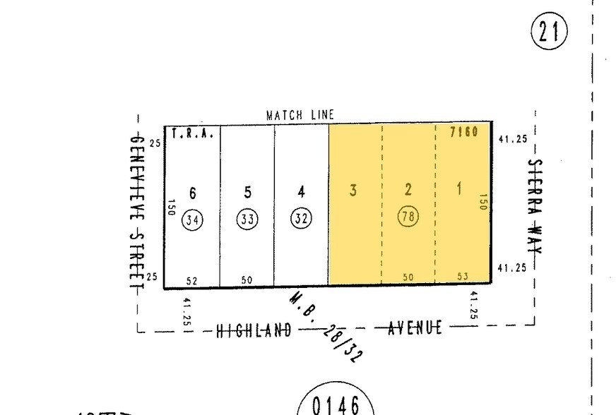 Highland Ave. & Sierra Way, San Bernardino, CA for rent - Plat Map - Image 2 of 3