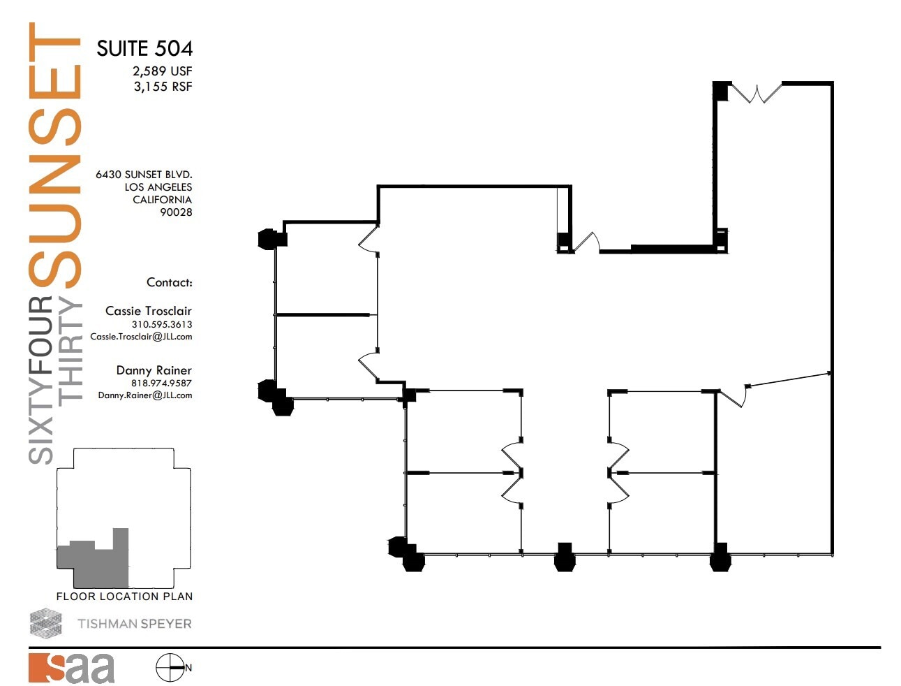 6430 W Sunset Blvd, Los Angeles, CA to rent Floor Plan- Image 1 of 1