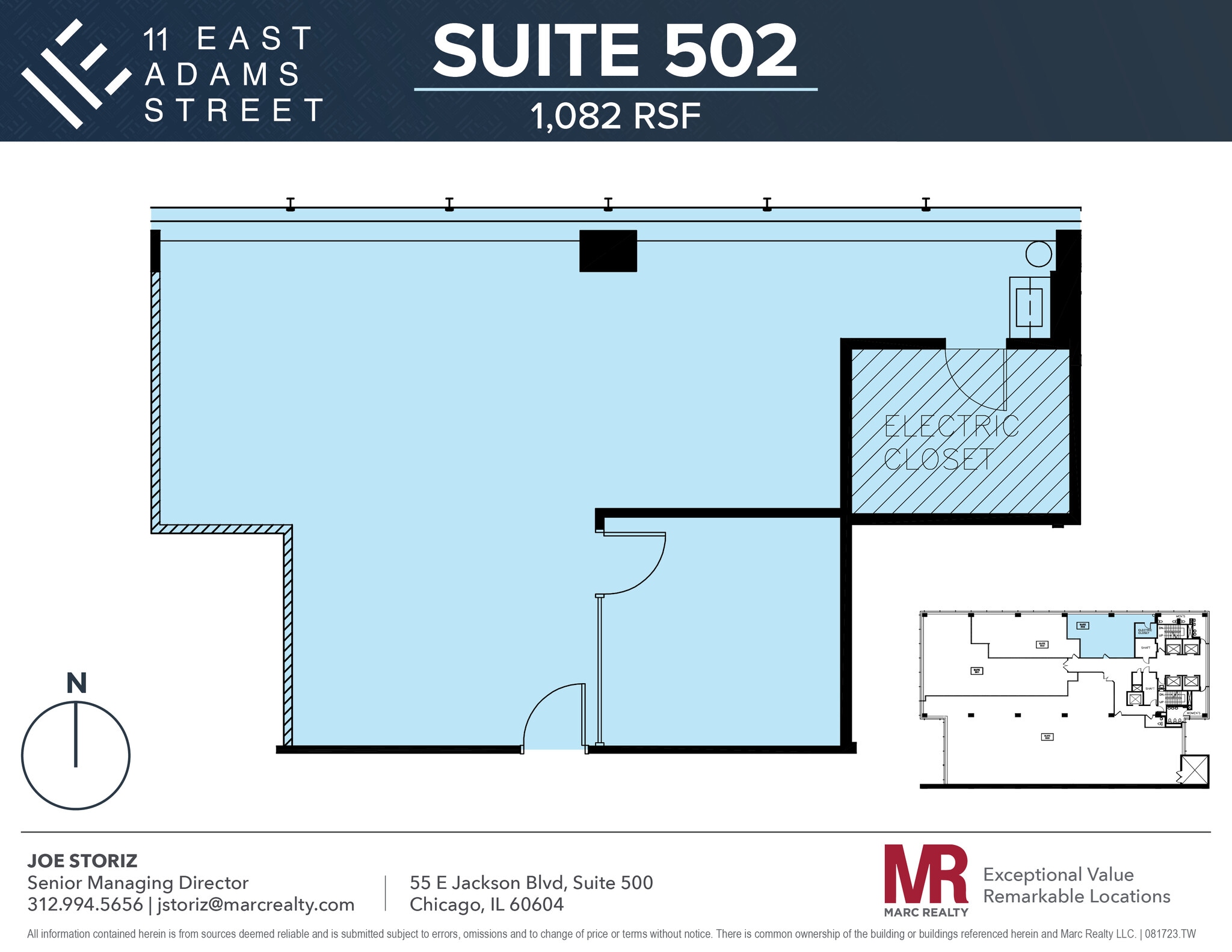 11 E Adams St, Chicago, IL to rent Floor Plan- Image 1 of 7