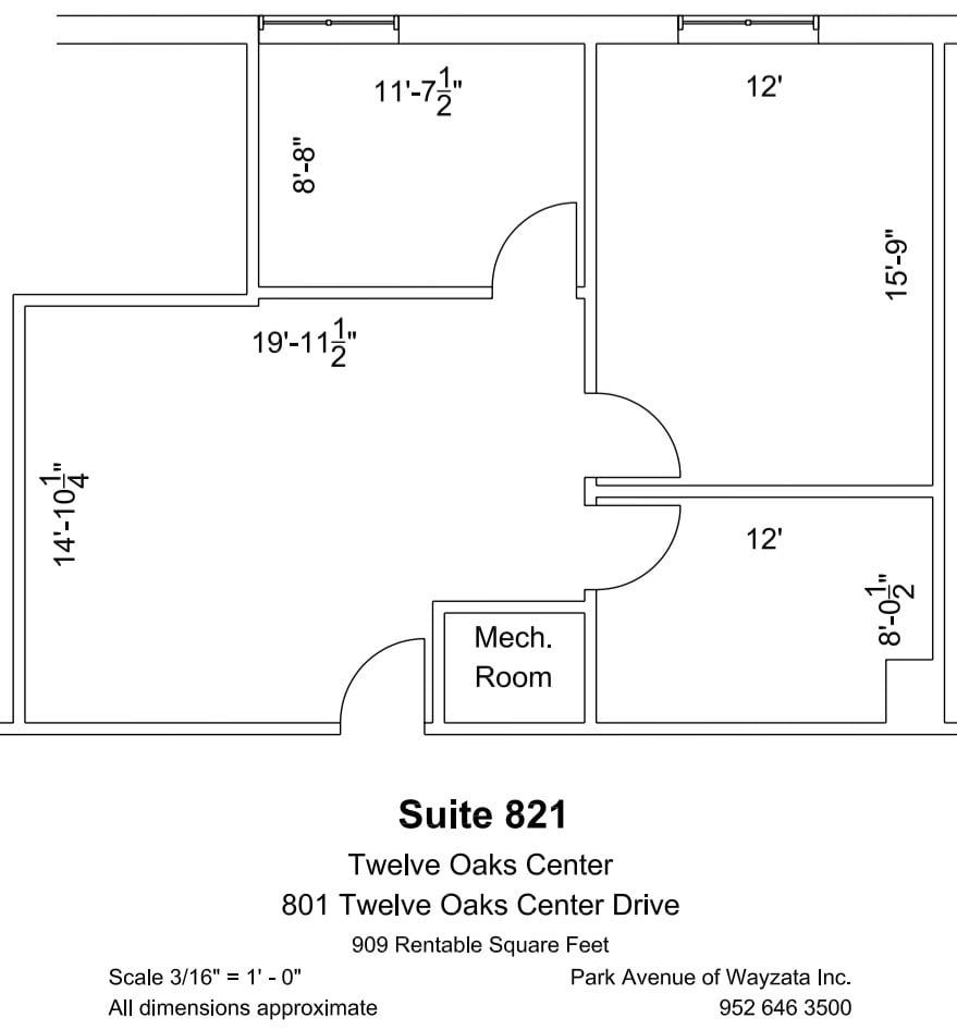 600 Twelve Oaks Center Dr, Wayzata, MN to rent Floor Plan- Image 1 of 1
