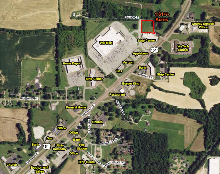 Hwy 51 & Burgess Ln, Covington, TN 38019 1.61 2.54 AC Parcel Near