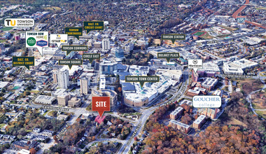 600 Fairmount Ave, Towson, MD - aerial  map view