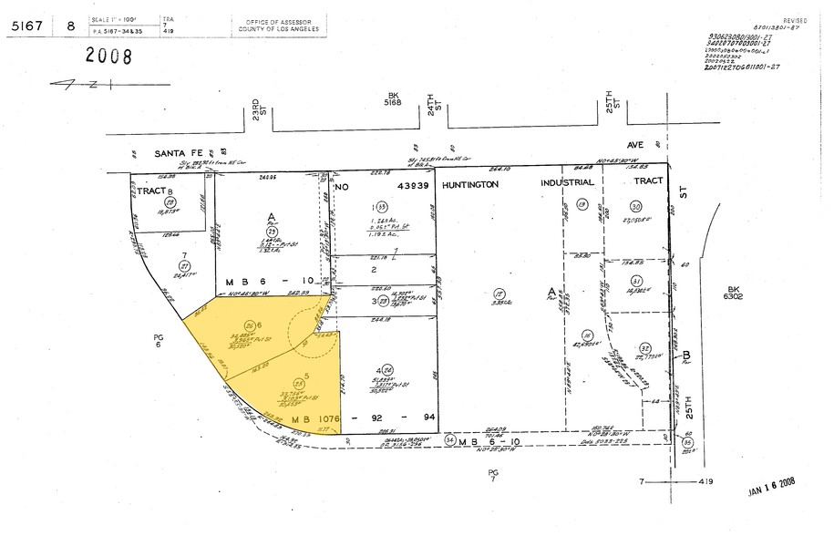 2313-2317 S Santa Fe Ave, Los Angeles, CA for rent - Plat Map - Image 3 of 6