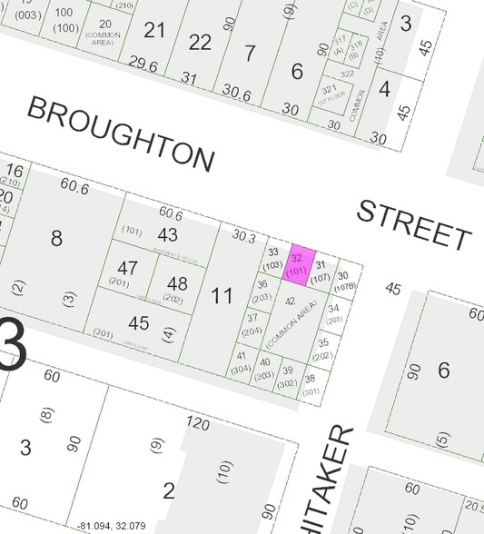 101-103 W Broughton St, Savannah, GA for rent - Plat Map - Image 3 of 8