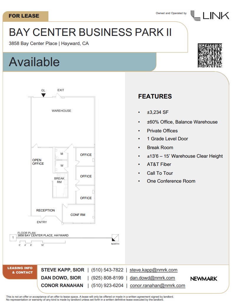 3832 Bay Center Pl, Hayward, CA to rent Floor Plan- Image 1 of 1