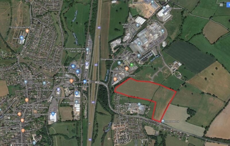 Honiton Rd, Cullompton for sale - Aerial - Image 2 of 2