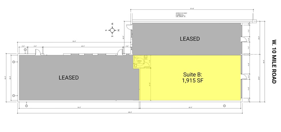 24061 W 10 Mile Rd, Southfield, MI for rent - Site Plan - Image 2 of 4