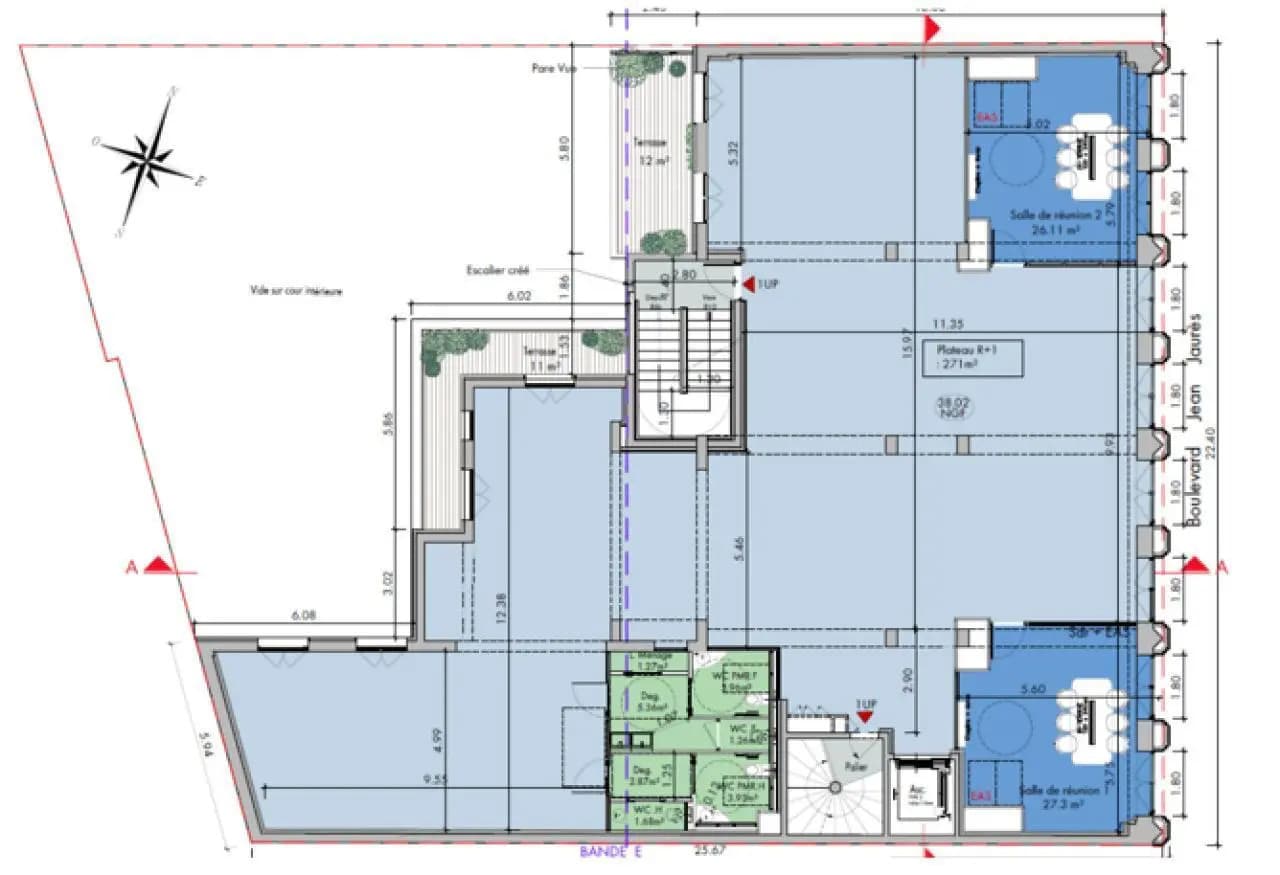 Office in Boulogne-Billancourt to rent Floor Plan- Image 1 of 6