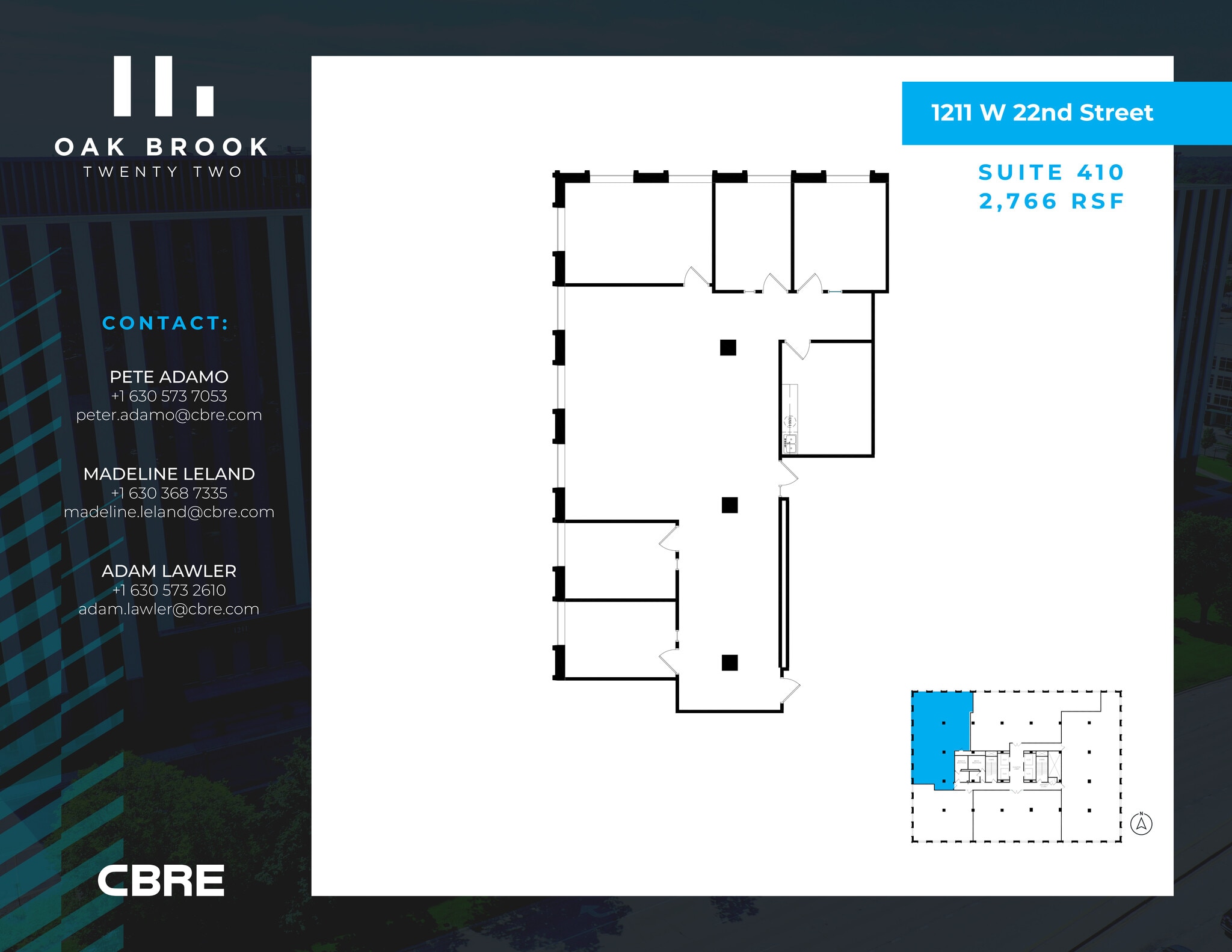 1211 W 22nd St, Oak Brook, IL to rent Floor Plan- Image 1 of 1