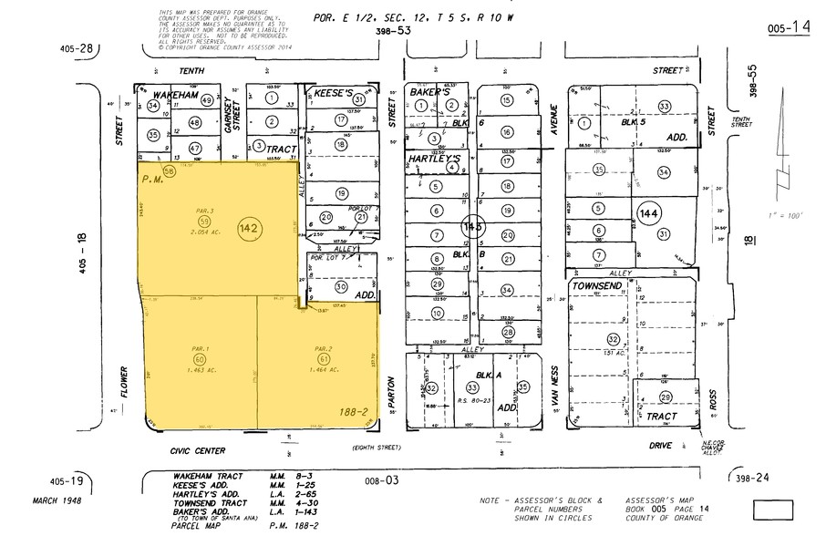 801 Civic Center Dr W, Santa Ana, CA for rent - Plat Map - Image 2 of 6