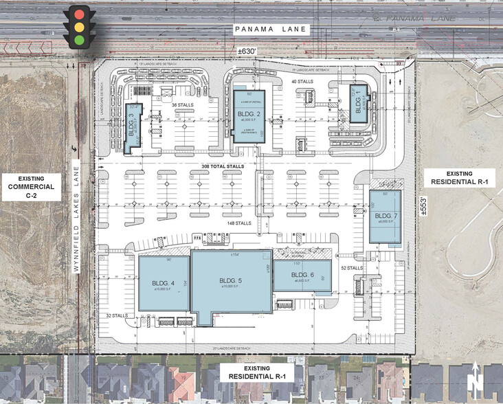 7801 Panama Lan SEQ Panama Lane & Wynnfield Lakes Lane Ln, Bakersfield, CA for rent - Site Plan - Image 1 of 1