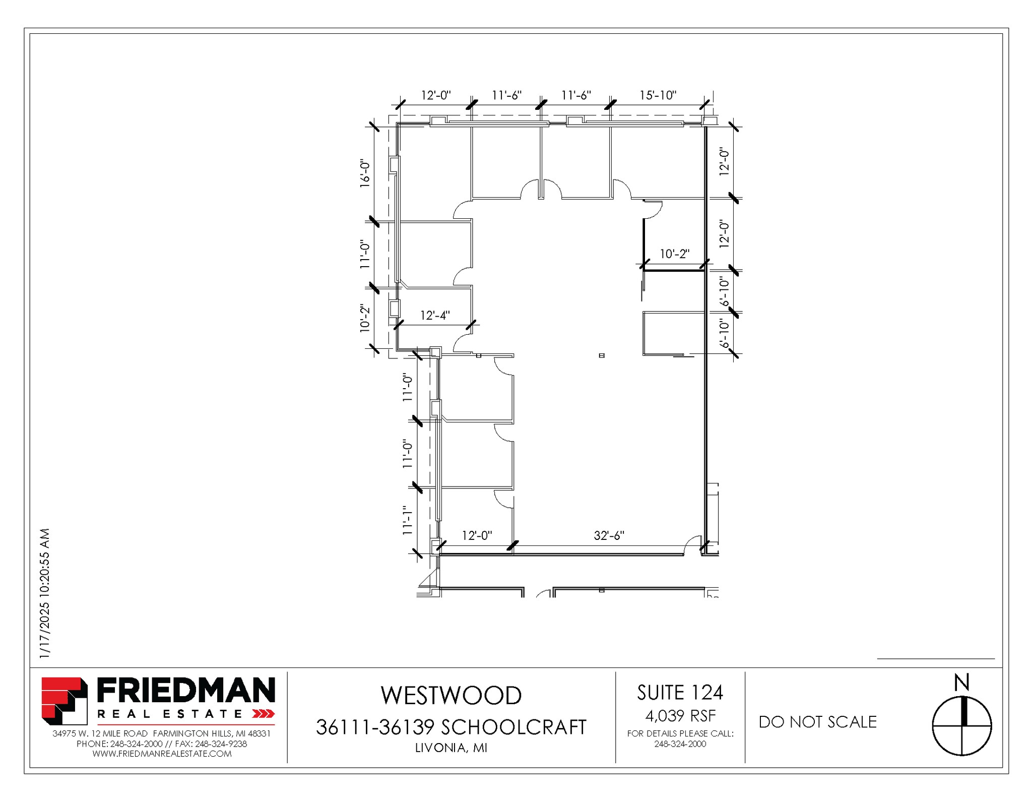 36133-36139 Schoolcraft Rd, Livonia, MI to rent Floor Plan- Image 1 of 2