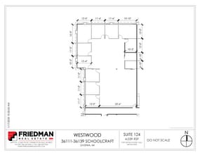 36133-36139 Schoolcraft Rd, Livonia, MI to rent Floor Plan- Image 1 of 2