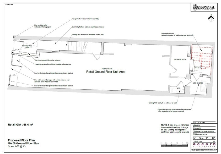 305 Brompton Rd, London to rent - Floor Plan - Image 2 of 3