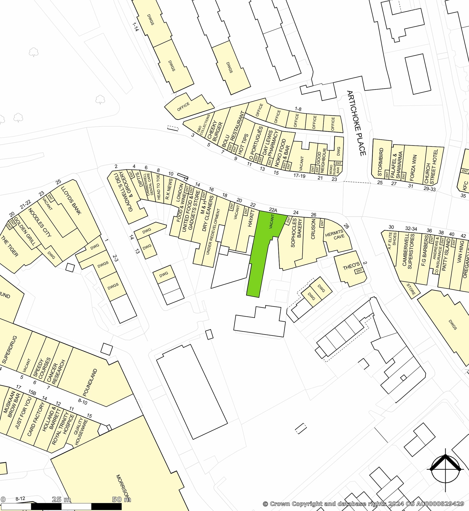 22A Camberwell Church St, London to rent Site Plan- Image 1 of 1
