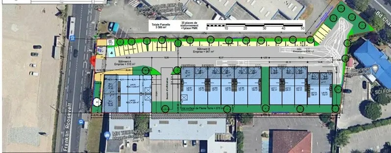 201 Avenue Franklin Roosevelt, Décines-Charpieu to rent - Site Plan - Image 3 of 3