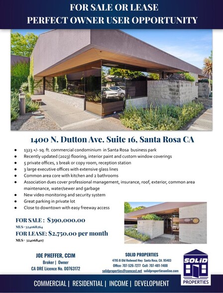 1400 N Dutton Ave, Santa Rosa, CA for sale - Building Photo - Image 2 of 15